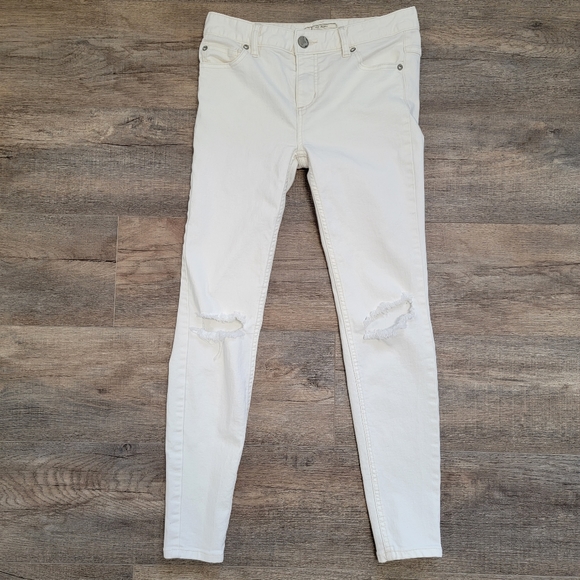 Free People 61855-16515125 Skinny Ankle  Distressed Ripped Stretch Jeans - Picture 2 of 12